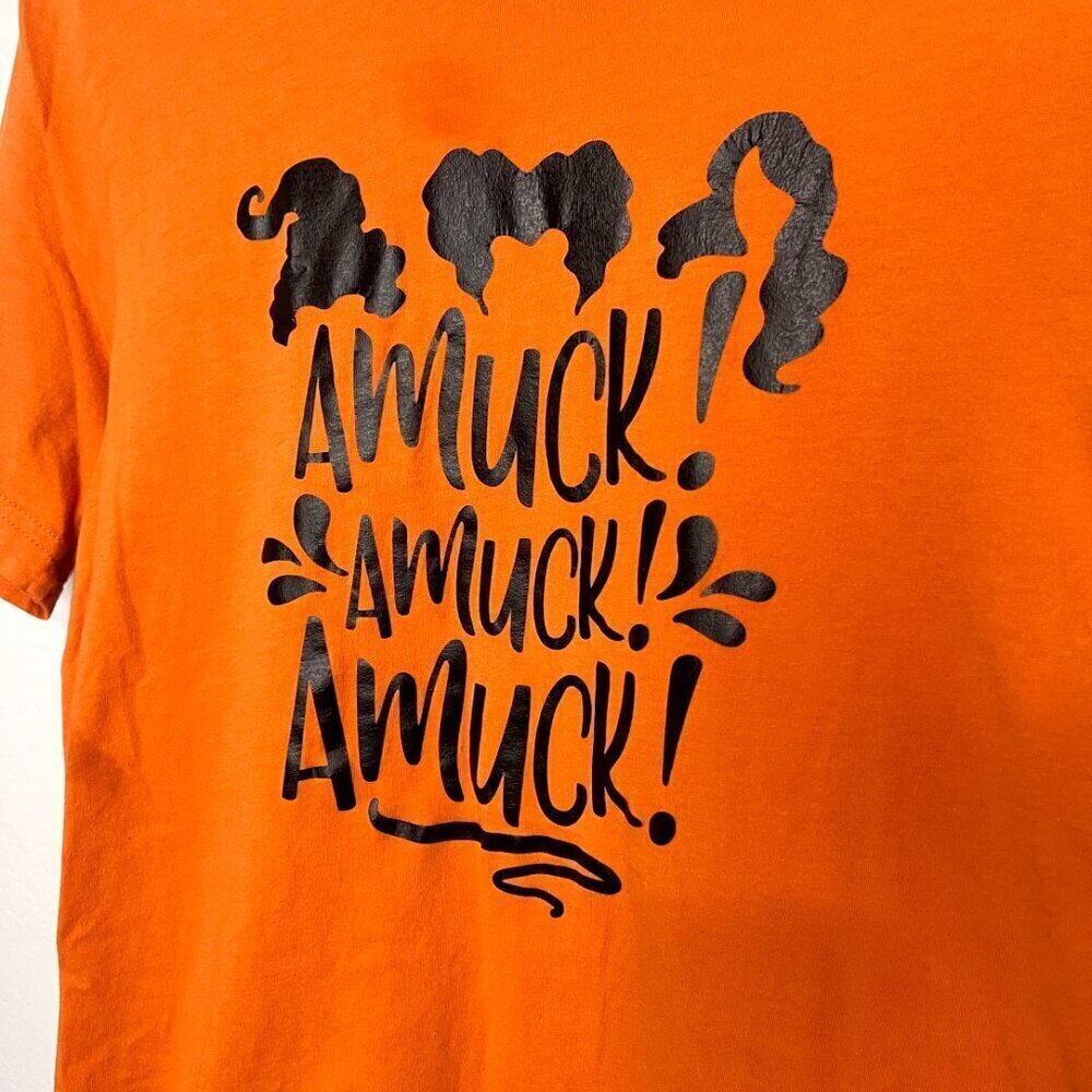 Bella-Canvas Hocus Pocus "Amuck, Amuck, Amuck" T-Shirt Top M - Picture 3 of 3